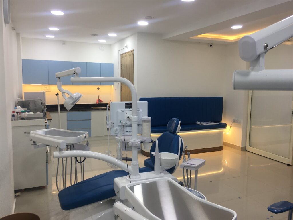 Med RX Dental Care clinic interior reception in Nagarbhavi, Bengaluru